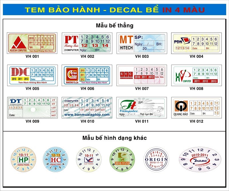 IN TEM BẢO HÀNH
